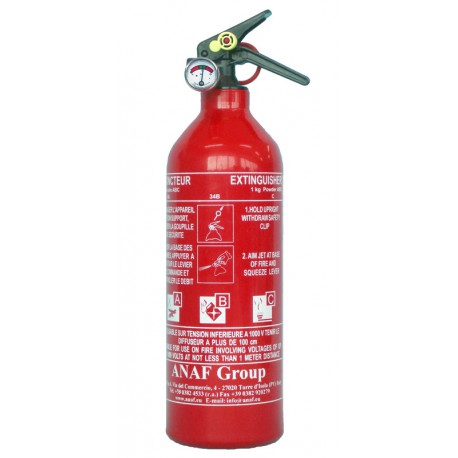 Extincteur poudre ABC pression permanente 1kg